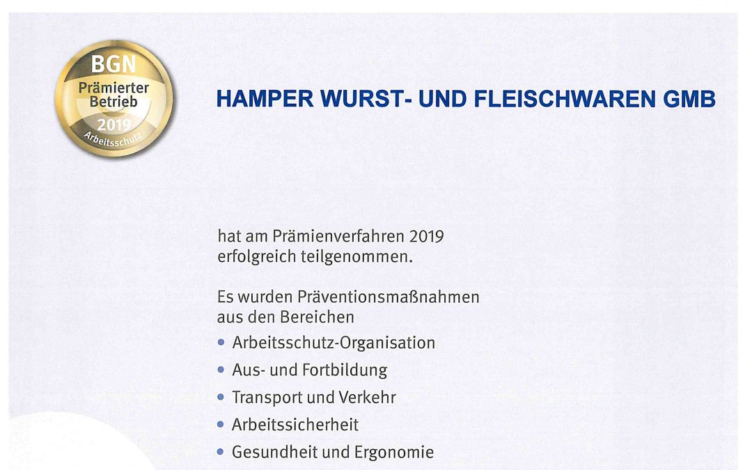 Zum 3. Mal in Folge ausgezeichnet!