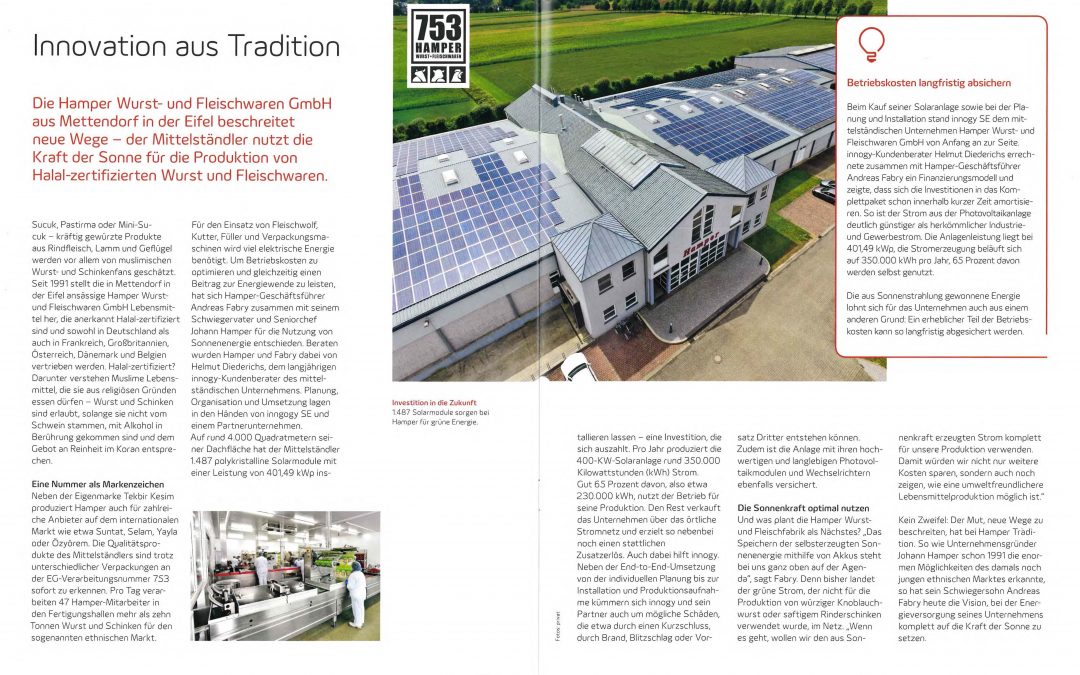 Business Magazin „Innovation Energy“ berichtet über innovative Firmen